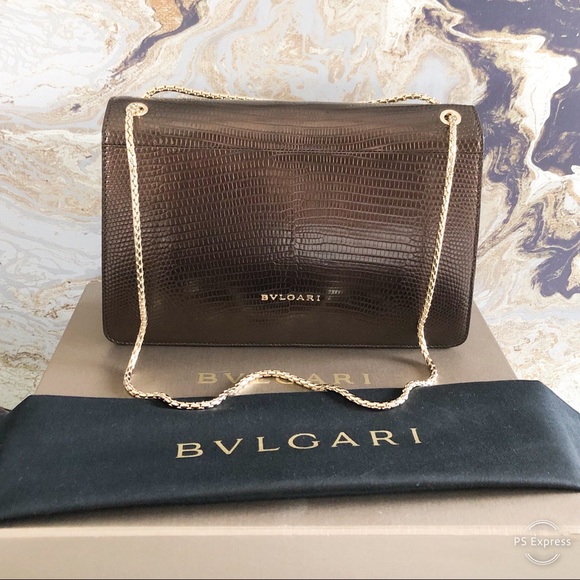 Bulgari Bvlgari Serpenti Lizard Bronze MetallicBag - Picture 4 of 16